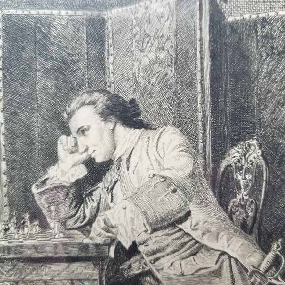 1915 SIGNED Luke Taylor Needs glass repair Realism Art Paris - Picture 9 of 16